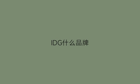 IDG什么品牌(idglogo)