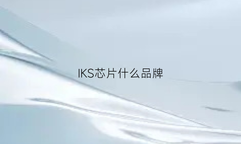 IKS芯片什么品牌