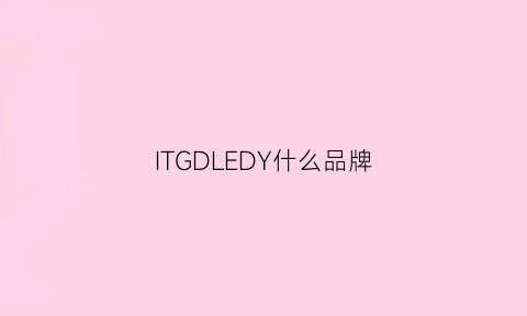 ITGDLEDY什么品牌(it这个牌子)