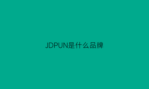 JDPUN是什么品牌(jd是什么牌子)