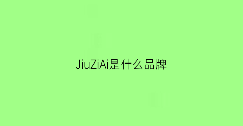 JiuZiAi是什么品牌(9i9是什么品牌)