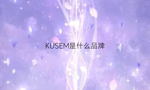 KUSEM是什么品牌(kus是什么牌子)