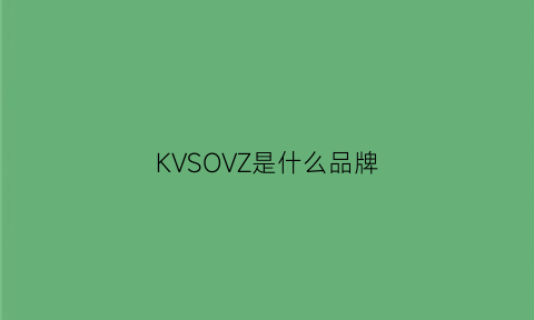 KVSOVZ是什么品牌(kvky是什么牌子)