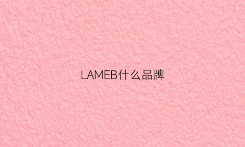 LAMEB什么品牌(lam什么牌子)