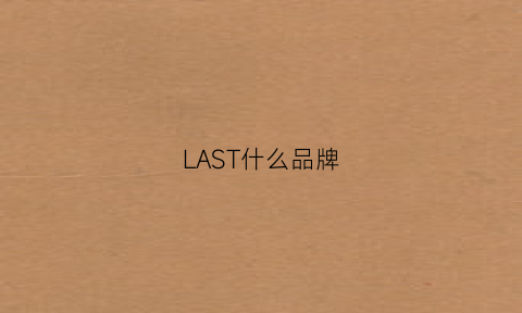 LAST什么品牌(thelastconspiracy品牌介绍)