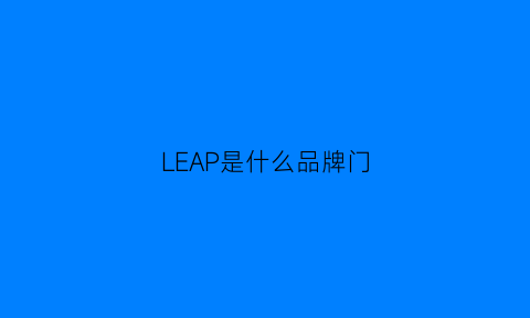 LEAP是什么品牌门(lepo是什么牌子)