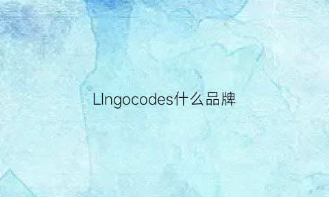 LIngocodes什么品牌(lingocodes是什么牌子)