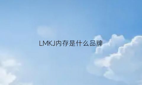 LMKJ内存是什么品牌(logo是m的内存条)