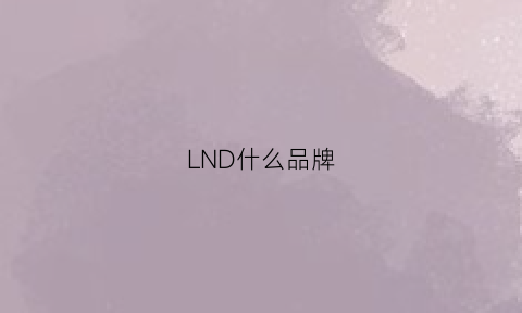 LND什么品牌(lnld是什么牌子)