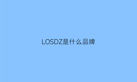 LOSDZ是什么品牌(loshi是什么牌子)