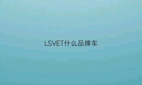 LSVET什么品牌车