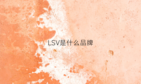 LSV是什么品牌(ls是啥品牌)