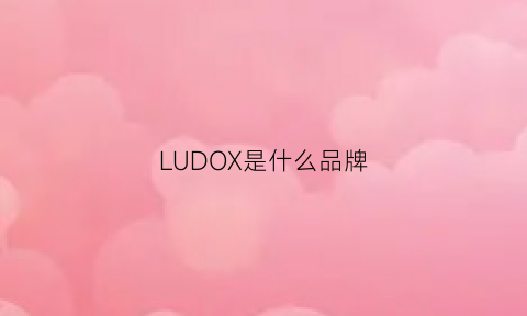 LUDOX是什么品牌(luddy是什么牌子)