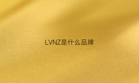 LVNZ是什么品牌(lvl是什么品牌)