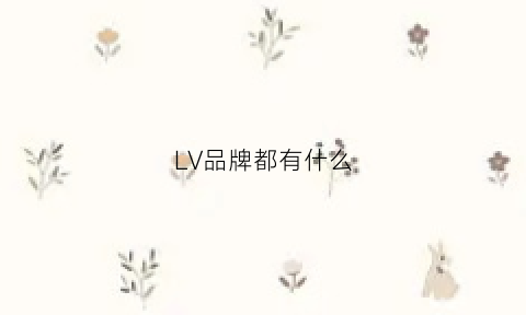 LV品牌都有什么