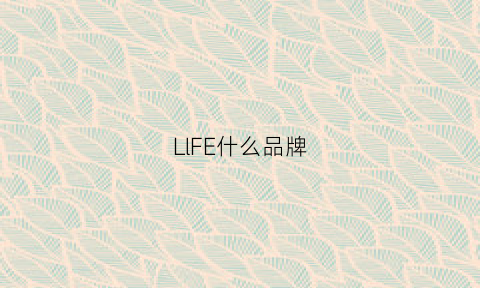 LlFE什么品牌(fel是什么牌子)