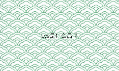 Lys是什么品牌(lysl是啥牌子)