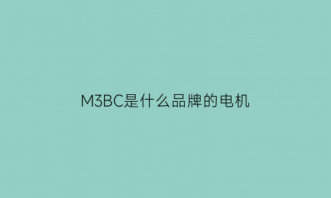 M3BC是什么品牌的电机(电机imb35表示什么意思)