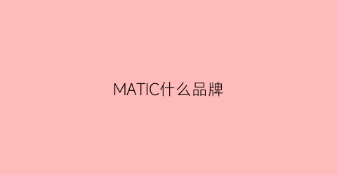 MATIC什么品牌(matte口红什么牌子)