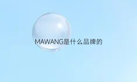 MAWANG是什么品牌的(wang是什么品牌)