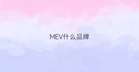 MEV什么品牌(meizhinv是什么品牌)