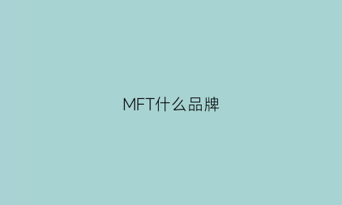 MFT什么品牌(mfo是什么牌子)