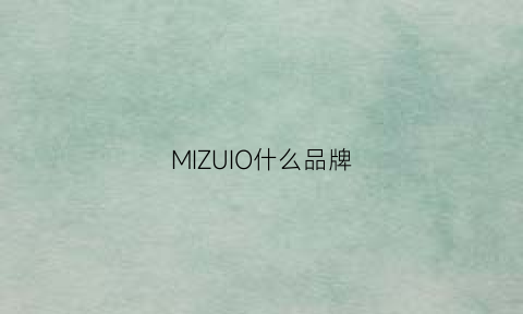 MIZUIO什么品牌(mizuno是什么档次)