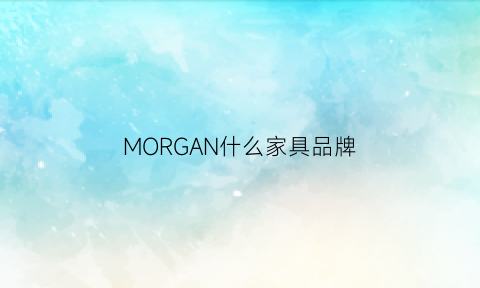 MORGAN什么家具品牌(mogg家具)