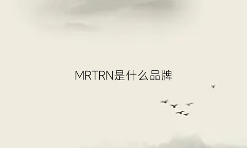 MRTRN是什么品牌