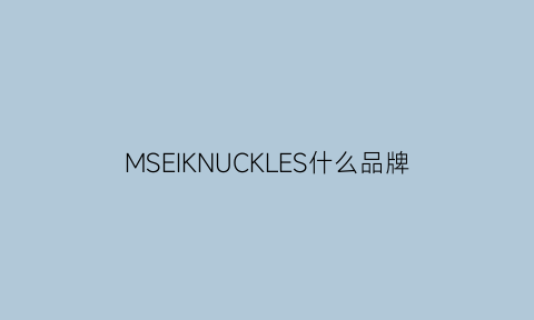 MSEIKNUCKLES什么品牌(meckiss是什么牌子)