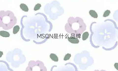 MSQN是什么品牌(ms是哪个品牌)