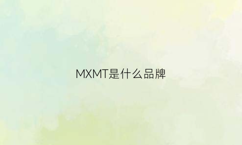 MXMT是什么品牌