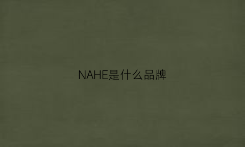 NAHE是什么品牌(纳合是什么品牌)