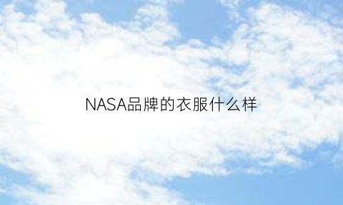 NASA品牌的衣服什么样(nasa品牌的衣服什么样的)