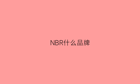 NBR什么品牌(nb是什么品牌的衣服)