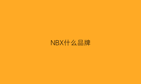 NBX什么品牌(nb是什么品牌)