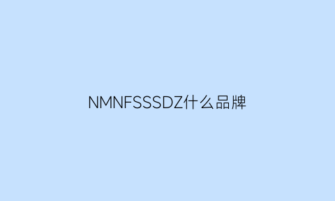 NMNFSSSDZ什么品牌(nms是什么品牌)