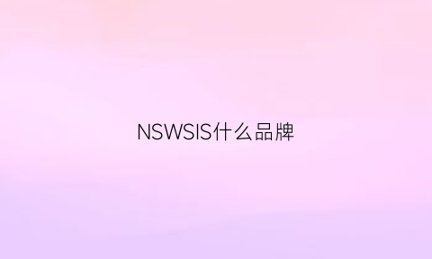 NSWSIS什么品牌(snsv什么牌子)