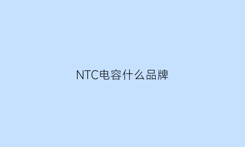 NTC电容什么品牌