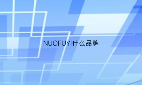 NUOFUYI什么品牌(nufoam是什么牌子)