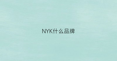 NYK什么品牌(nvyk是什么牌子)