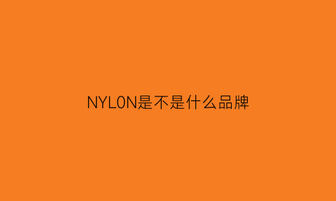 NYL0N是不是什么品牌(nlbny是什么牌子)