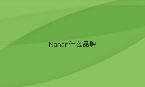 Nanan什么品牌(nand品牌)