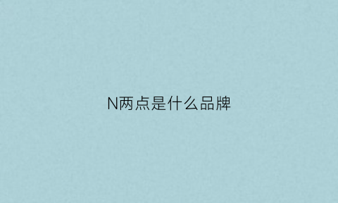 N两点是什么品牌