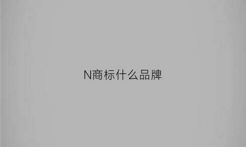 N商标什么品牌