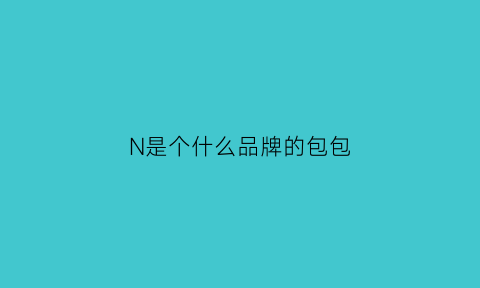 N是个什么品牌的包包(nno是什么牌子的包包)