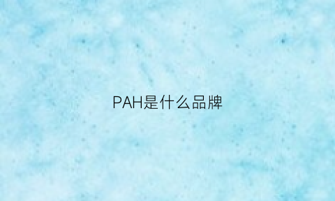 PAH是什么品牌(pasha是什么牌子)