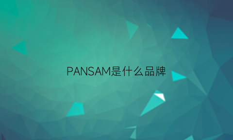 PANSAM是什么品牌(pangma是什么品牌)