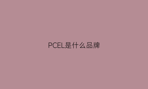 PCEL是什么品牌(pcora是什么牌子)