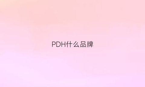 PDH什么品牌